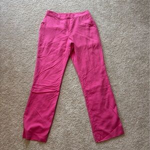 Lauren Ralph Lauren Bright Pink 100% Silk Trousers size 8
